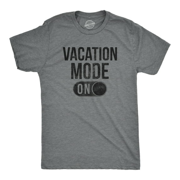 Mens Vacation Mode On T Shirt Funny Spring Break Tee Graphic Tees