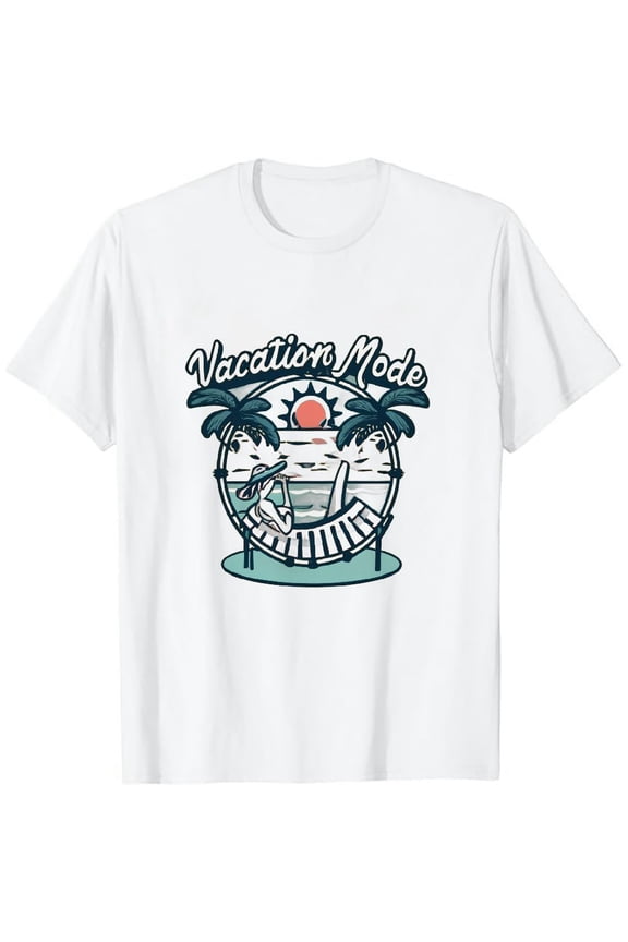 Mens Vacation Mode On Tshirt Funny Spring Break Tee