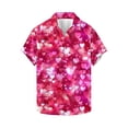 thumbnail image 1 of Mens Valentine Shirts, Mens Heart Shirt, Short Sleeve Shirt Button Men Valentine's Day Printed Tops Casual Short Sleeved Lapel Shirt, 1 of 5