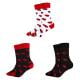 thumbnail image 1 of Mens Valentine's Crew Socks 3pcs Heart Printed Socks Novelty Funny Meme Love Heart Gifts Men Valentine Crew Socks One Size, 1 of 7