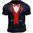 thumbnail image 1 of Mens Valentine's Day Graphic T Shirt Heart Print Casual Short Sleeve Tee Fit Crewneck Top Him Clothes, 1 of 3