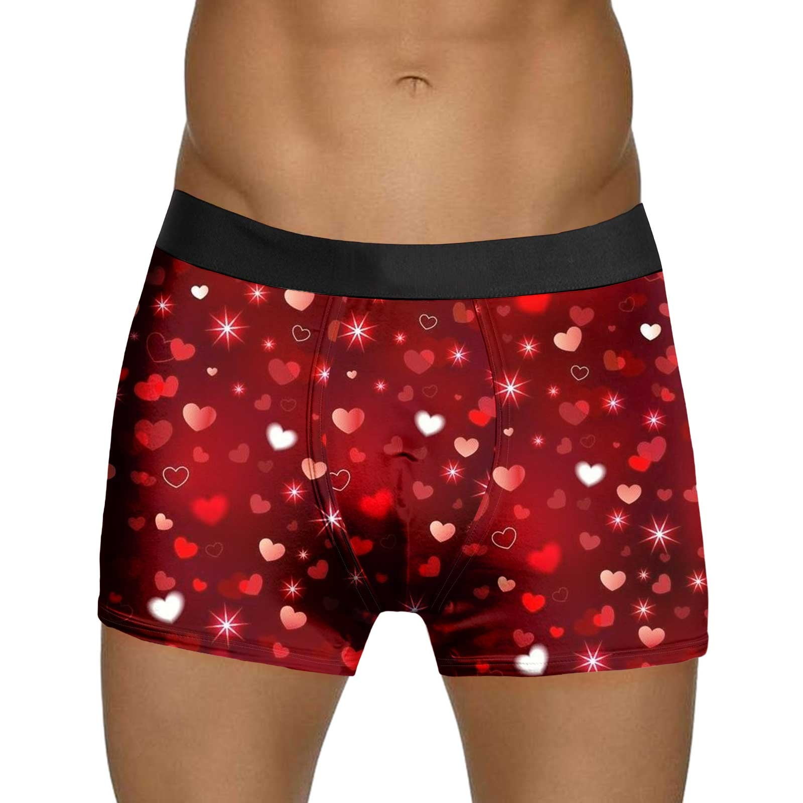 Mens Valentines Day Printed Underwear Style Red Bubble Special Love ...