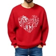thumbnail image 1 of Mens Valentines Day Sweatshirts Heart Love Graphic Waffle Sweater Red Tops Casual Cute Valentine Holiday Clothing, M Red, 1 of 3