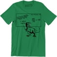 thumbnail image 1 of Mens Velociraptor Cute Funny Dinosaur Velocity Physics Math Formula T-Shirt, 1 of 4