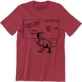 thumbnail image 1 of Mens Velociraptor Cute Funny Dinosaur Velocity Physics Math Formula T-Shirt, 1 of 4