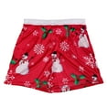 thumbnail image 1 of Mens Velour Christmas Holiday Snowman Snowflake Mistletoe Boxer Shorts Small, 1 of 1