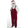 thumbnail image 1 of Mens Velvet Costume Santa Overalls, Burgundy - Extra Large, 1 of 1
