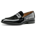 thumbnail image 1 of Mens Velvet Loafers Dress Shoes Loafers for Men Tuxedo Suit Shoes, Black/31, 11 US, 1 of 5