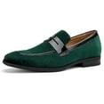 thumbnail image 1 of Mens Velvet Loafers Dress Shoes Loafers for Men Tuxedo Suit Shoes, Green/24, 10 US, 1 of 5
