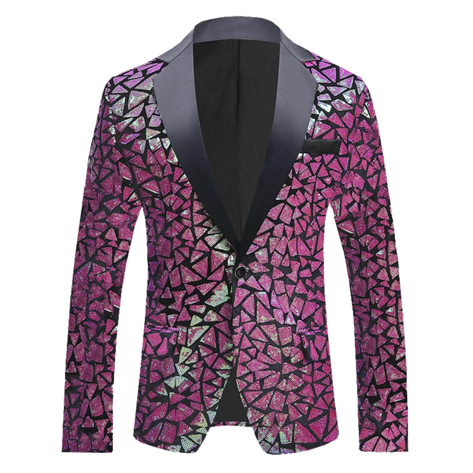 Mens Velvet Sequin Tuxedo Stage Show Suit Mens Jacket Suit Jacket Walmart