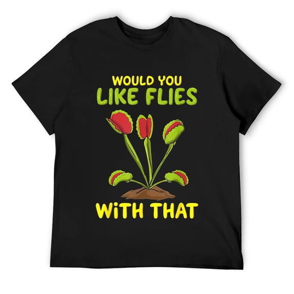 Mens Venus Fly Trap Gift For A Carnivorous Plants Gardener T-Shirt Black 2X-Large