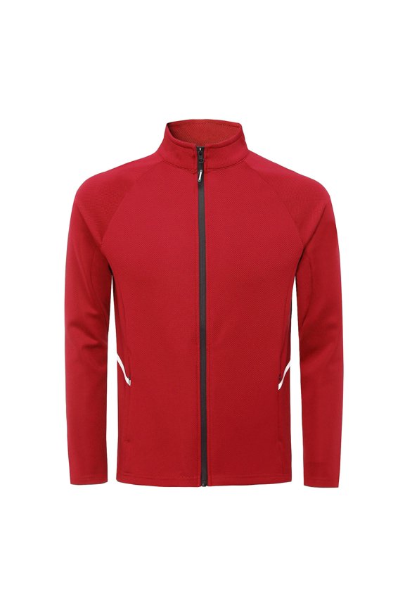 Mens Versatile Outdoor Zip Neck Jacket Running Fitness Lightweight Long Sleeve Outdoor Activewear Clothes
