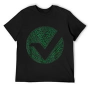 Mens Vertcoin VTC Revolution Blockchain Lyra2RE Crypto Word Shirt Black