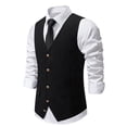 thumbnail image 1 of Qiggri Men's Casual Business Vests Lightweight Slim Fit Suit Vest Work Vest For Men, 1 of 7