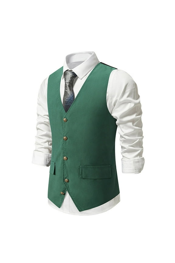 Mens Vests Casua Qiggri Men's Casual Business Vests Lightweight Waistcoat Slim Fit Suit Vest Work Vest For Men