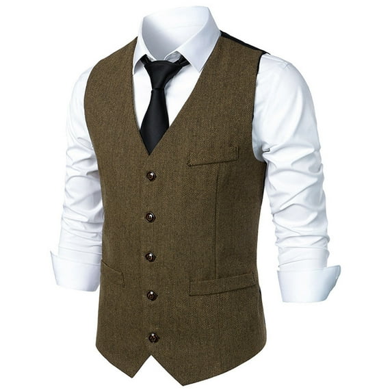 Mens Vests Casua Qiggri Men's Casual Business Vests Lightweight Waistcoat Slim Fit Suit Vest Work Vest For Men