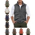 thumbnail image 1 of Mens Vests Lightweight Breathable Utility Zip Up Vest with Multi Pockets Casual Outerwear Windproof Softshell Sleeveless Jacket, 1 of 8