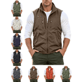 thumbnail image 1 of Mens Vests Lightweight Breathable Utility Zip Up Vest with Multi Pockets Casual Outerwear Windproof Softshell Sleeveless Jacket, 1 of 8