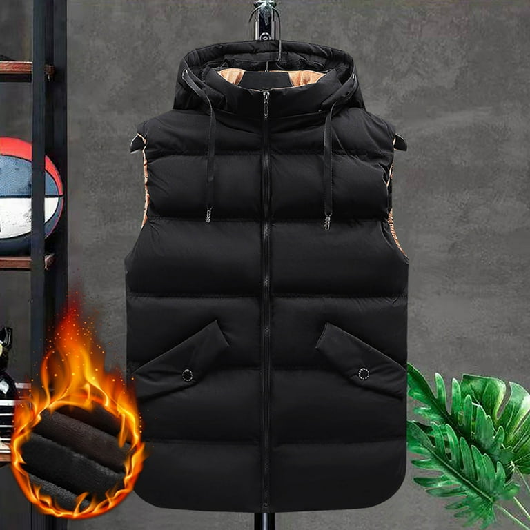 Mens Vests Men s Sleeveless Down Vest Coat Loose Classic Mens Vests Warm Puffer Vest Prime Deals Today Walmart