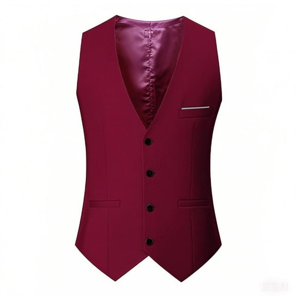 Mens Vests, Men's Suit Vest Business Suit Vests for Men Formal Slim Fit Solid Wedding Dress Waistcoat for V-Neck Tuxedo Vest M-5XL