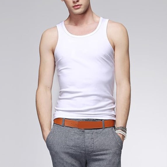 Mens Vests Tank Top Gym Muscle Summer Training Plain Sleeveless T Shirt