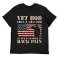 thumbnail image 1 of Mens Vet Bod Like A Dad Bod But With More Back Pain Vintage T-Shirt Black S, 1 of 5