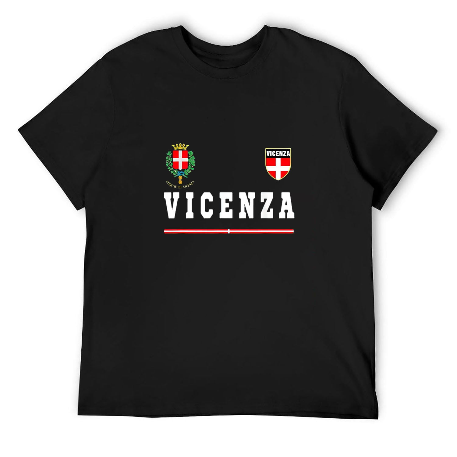 Mens Vicenza Sport/Soccer Jersey Flag Football T-Shirt Black