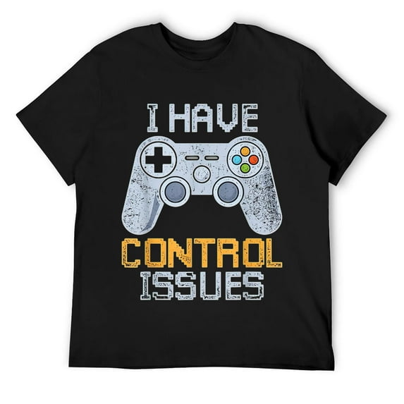Mens Video Games Player Gamer Gift Controller Funny Gaming T-Shirt Black