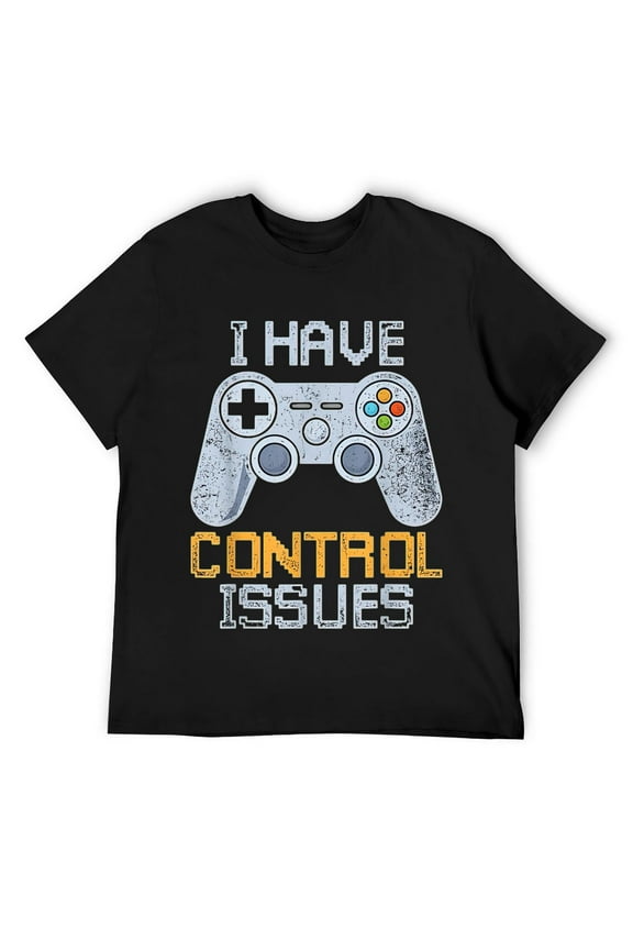 Mens Video Games Player Gamer Gift Controller Funny Gaming T-Shirt Black