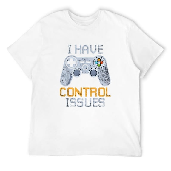 Mens Video Games Player Gamer Gift Controller Funny Gaming T-Shirt White