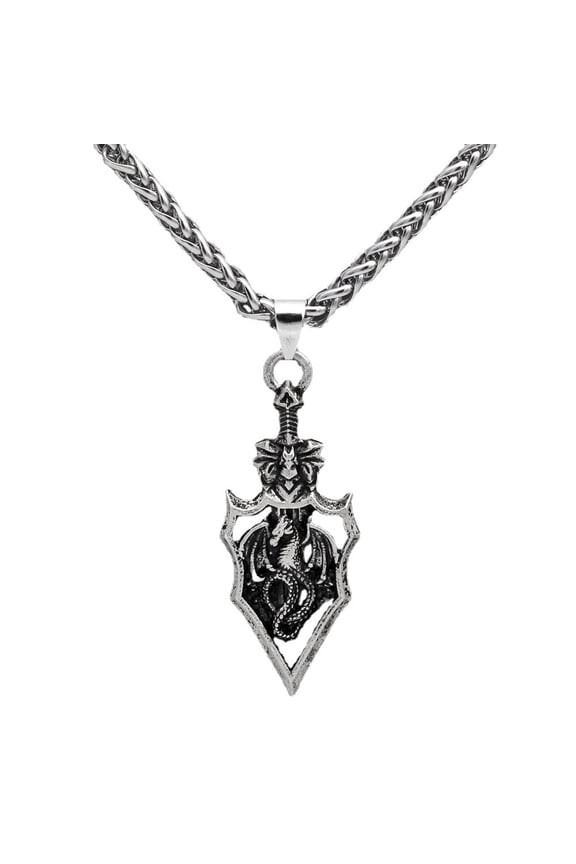 Mens Viking Fenrir Wolf Valknut Jormungandr Odin Raven Yggdrasill Pendant Necklace Stainless Steel, Norse Amulet Jewelry Gifts