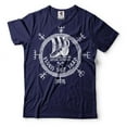thumbnail image 1 of Mens Viking shirt Flokis Ship Yard Shirt Kattegat Scandinavia T-Shirt Viking Patriotic Shirts (Large Navy Blue), 1 of 6
