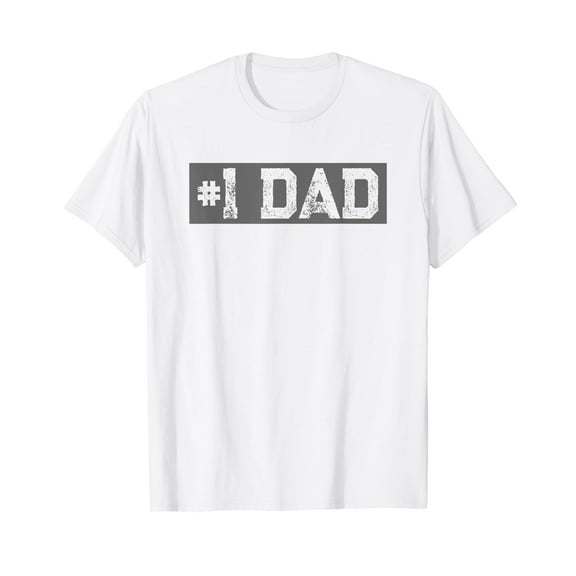 Mens Vintage #1 Dad - Father Daddy Novelty T-Shirt