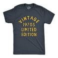 thumbnail image 1 of Mens Vintage 1970s Limited Edition T Shirt Funny Cool 1970 Theme Classic Tee for Guys Graphic Tees, 1 of 9