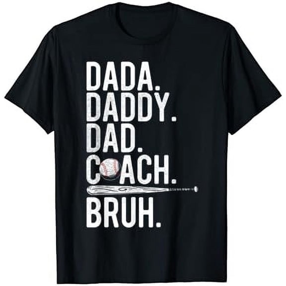 Mens Vintage Baseball Coach Dad Fathers Day Funny Family Humor T-Shirt