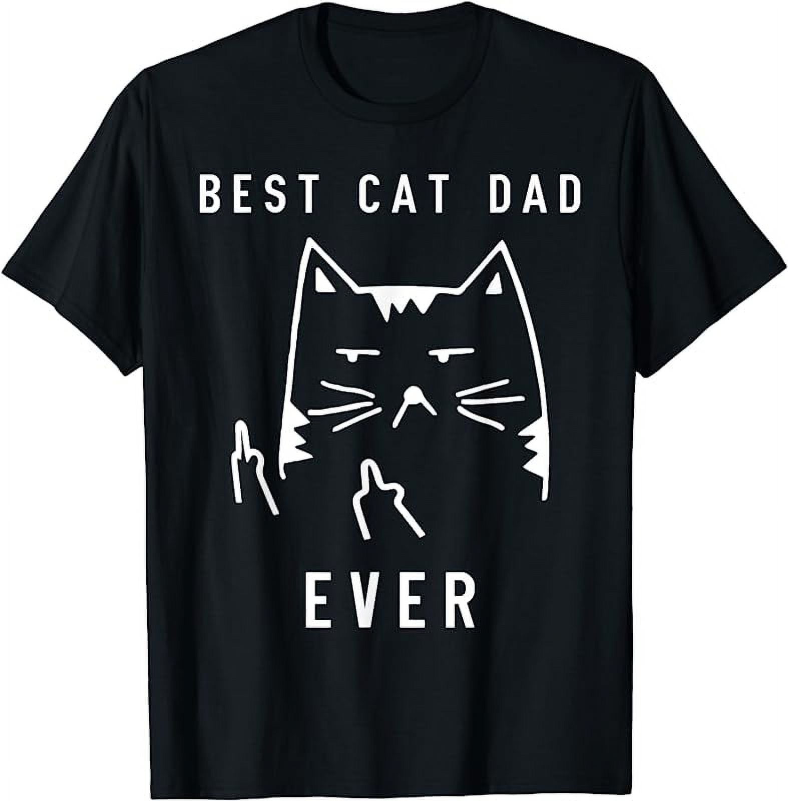 Mens Vintage Best Cat Dad Ever Funny Cat Daddy Father Day Gifts TShirt