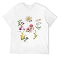 thumbnail image 1 of Mens Vintage Botanical Floral Flower T-Shirt White 3XL, 1 of 5