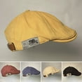 thumbnail image 1 of Mens Vintage British Style Beret Solid Color Adjustable Painter Cap, 1 of 6