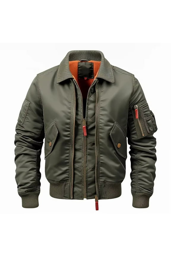 Mens Vintage Casual Flight Jacket Light Air Bomber Military