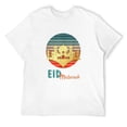 thumbnail image 1 of Mens Vintage Eid Alfitr Mubarak Kareem, Happy Ramadan Kareem 2021 T-Shirt White Large, 1 of 5
