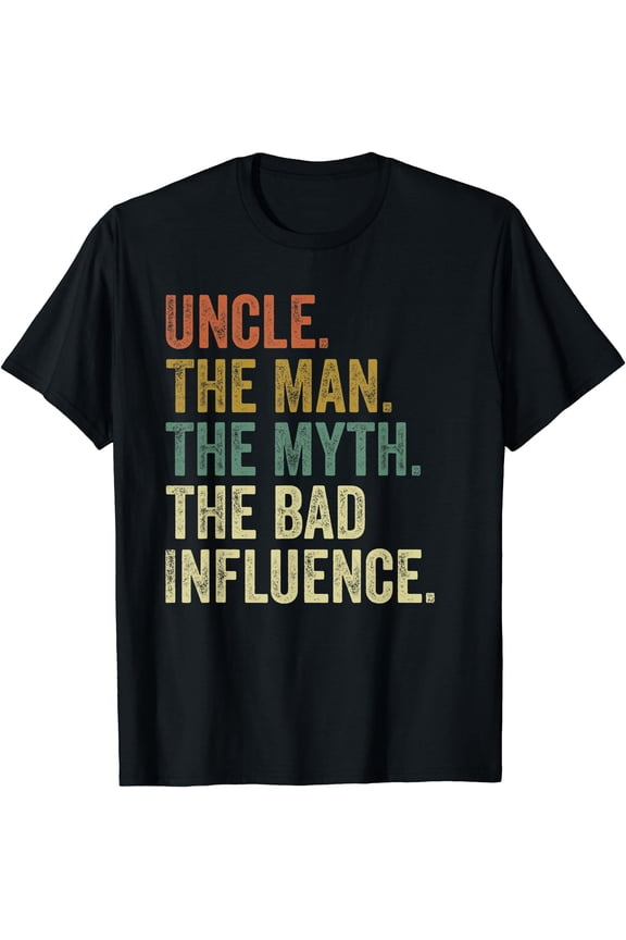 Mens Vintage Fun Uncle Man Myth T-Shirt Humorous Family Legend Gift