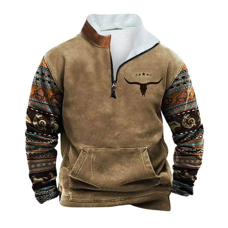 Mens western sherpa pullover sale