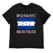 Mens Vintage Honduras Honduran Flag Hispanic Heritage Month T-Shirt Black Small