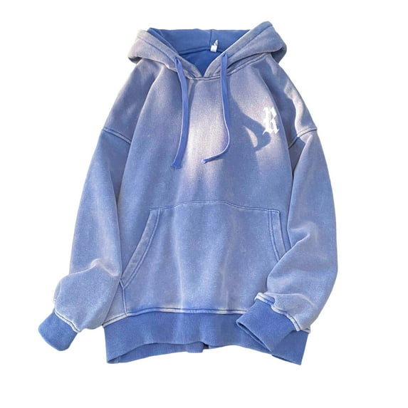 Mens Vintage Hoodies Distressed Hooded Sweatshirt Graphic Pullover