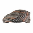 thumbnail image 1 of Mens Vintage Houndstooth Plaid Wool Blend Newsboy Flat Ivy Cap Hat, 1 of 2