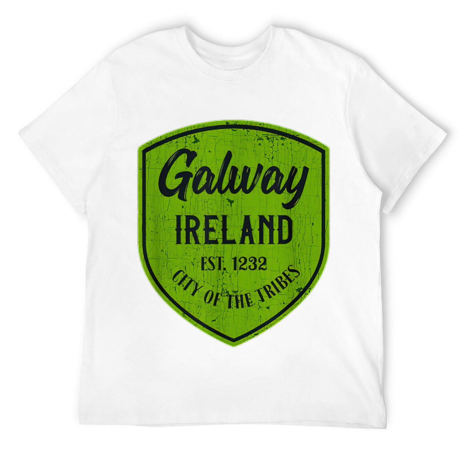 Mens Vintage Irish Souvenir Shirts Galway Ireland TShirt White M