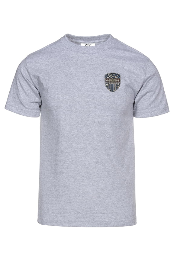 Mens Vintage Motors Pocket Short-Sleeve T-Shirt - Heather Grey - Medium