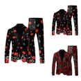 thumbnail image 1 of Mens Vintage Printed Pocket Lapel Button Suit Fashion Retro Style Blazer Slim Fit Casual Dress Party Jacket Sport Coat, 1 of 4