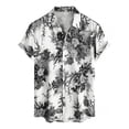 thumbnail image 1 of Mens Vintage Printed Shirt Short Sleeve Button Down Tops Casual Floral Summer Beach Shirt L, 1 of 6