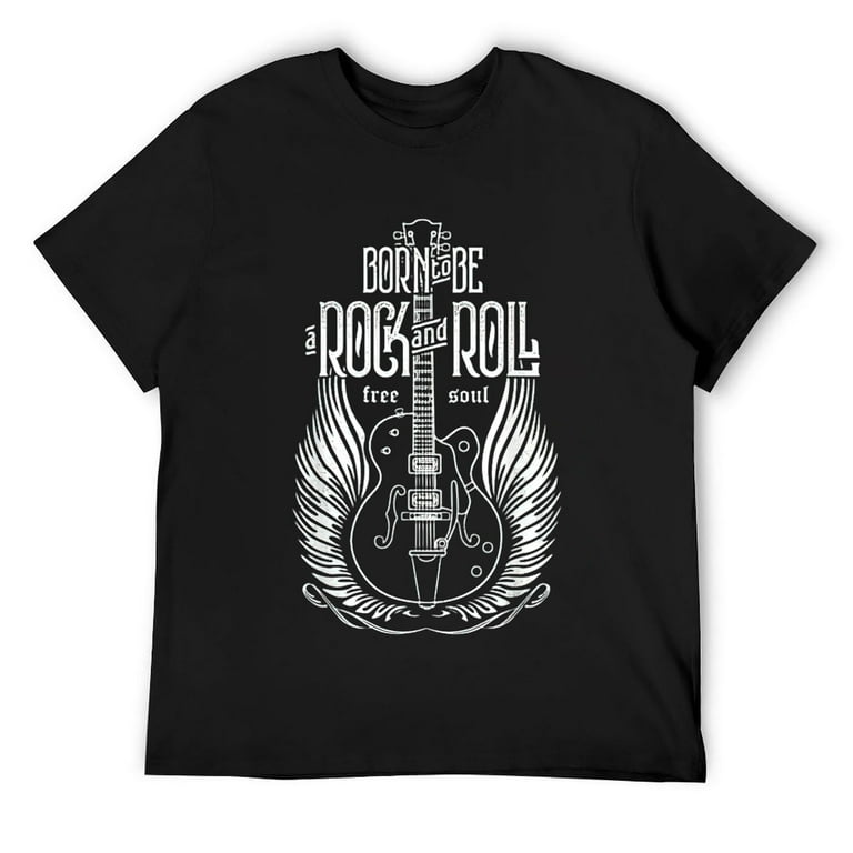 Rock & Roll Guitar Wings Music Tee Shirt - Black Rock & Roll Guitar Wings Music Tee Shirt - Black
